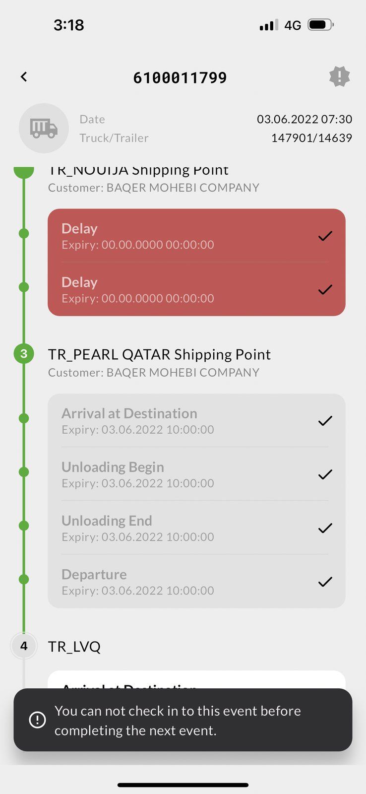 SAP Freight Management App