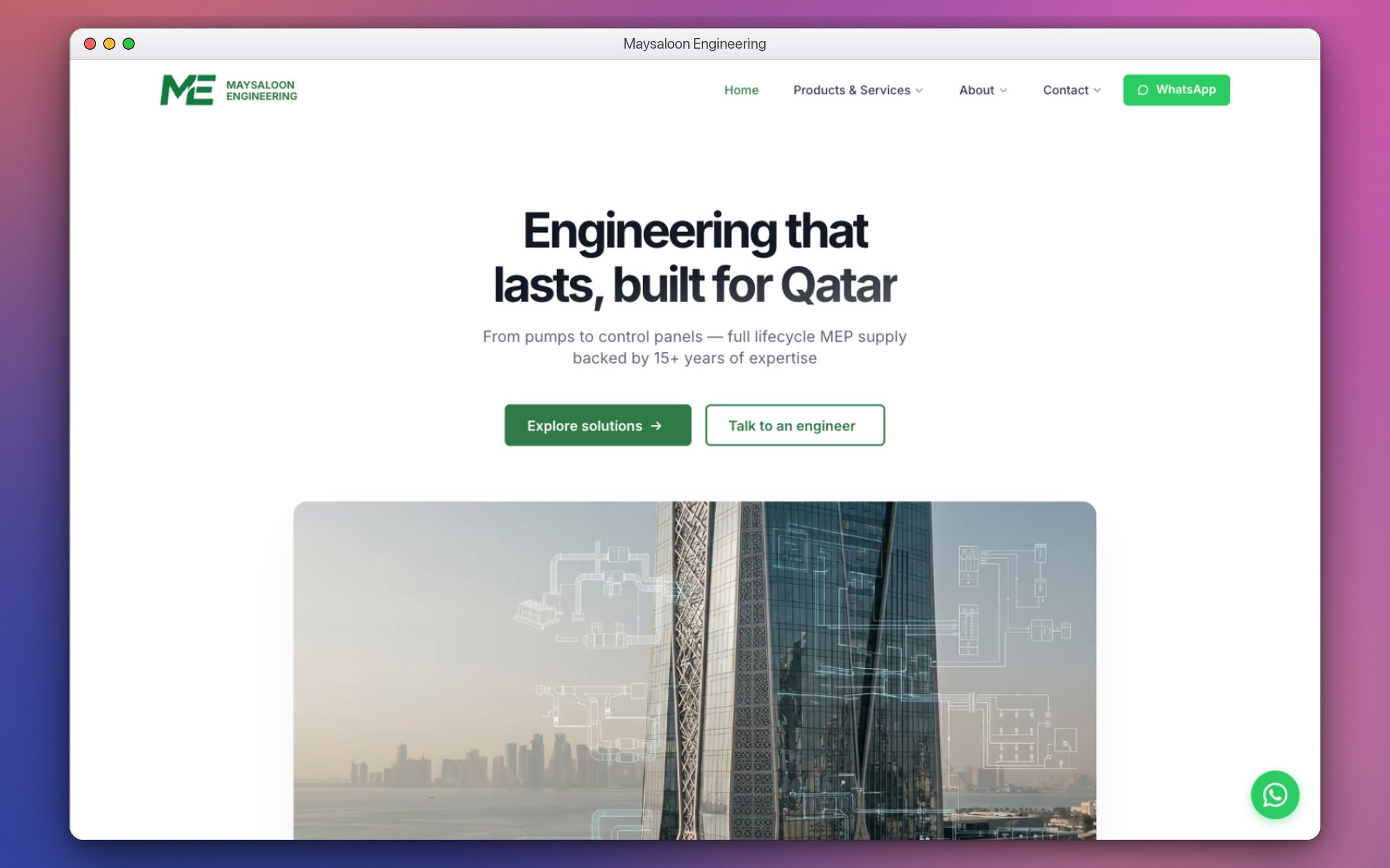 Maysaloon Engineering Website