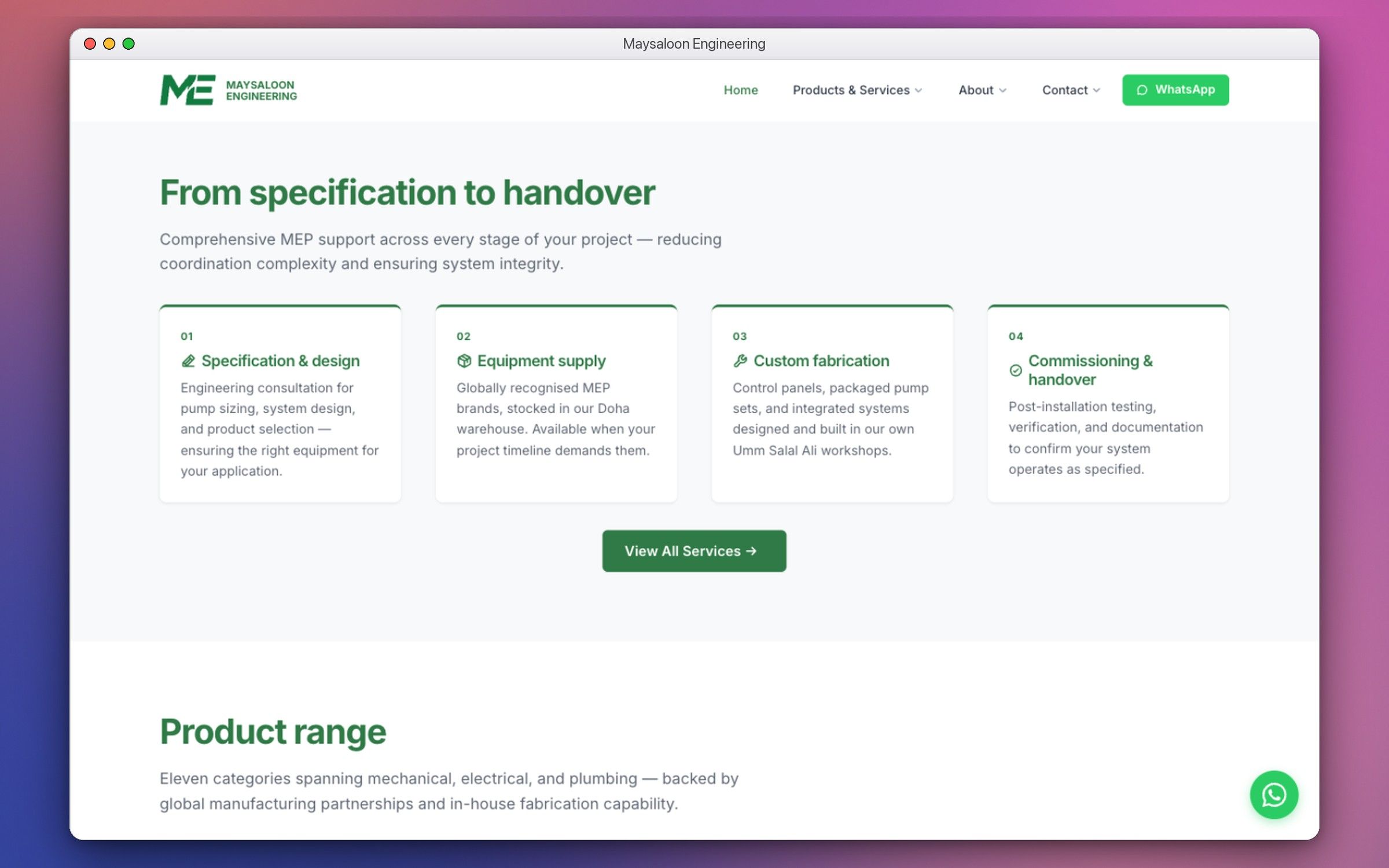 Maysaloon Engineering Website